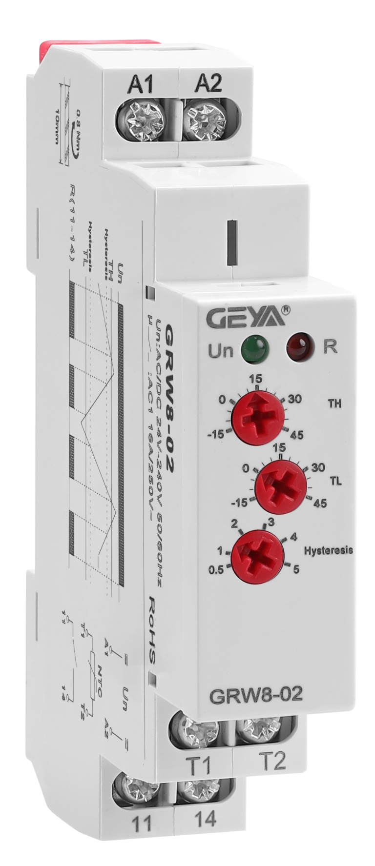 GEYA GRW8-02 Temperature Range Control Relay 16 Amp AC - NovusDash Shop